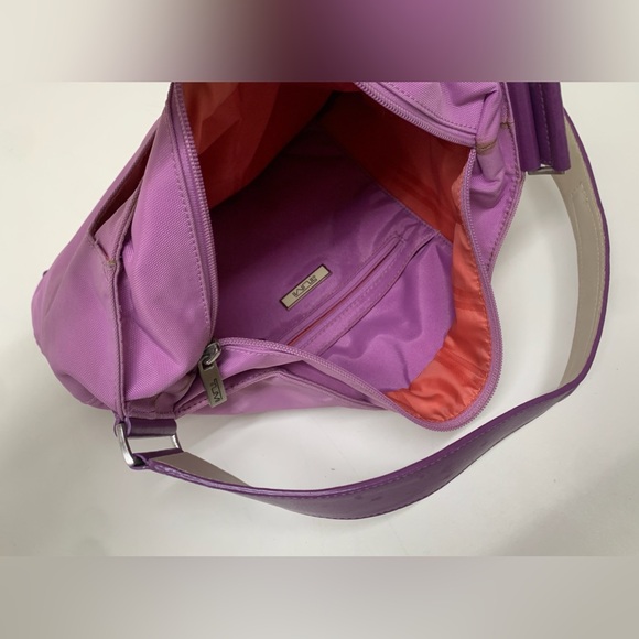 Tumi Magenta Lavender Durable Ballistic Nylon Tote Handbag Purse - Picture 13 of 15